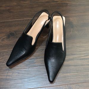 Sling back block heels